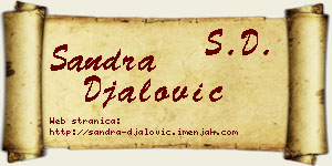 Sandra Đalović vizit kartica